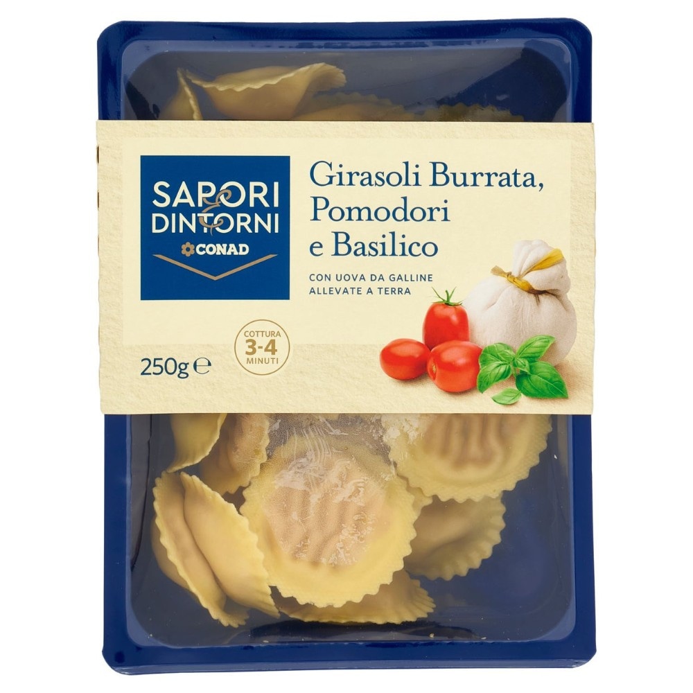 Girasoli Burrata e Pomodorini o Mezzelune Bufala e Limone Pasta Piccinini 250 g in offerta da Il Gigante
