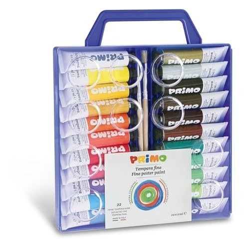 Set valigetta tempera fine Primo 22 tubi + tavolozza + 2 pennelli in offerta da Iper La grande i