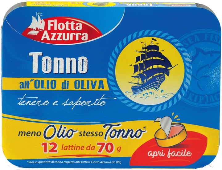 Tonno all'olio di oliva Flotta Azzurra 840 g in offerta da Bennet