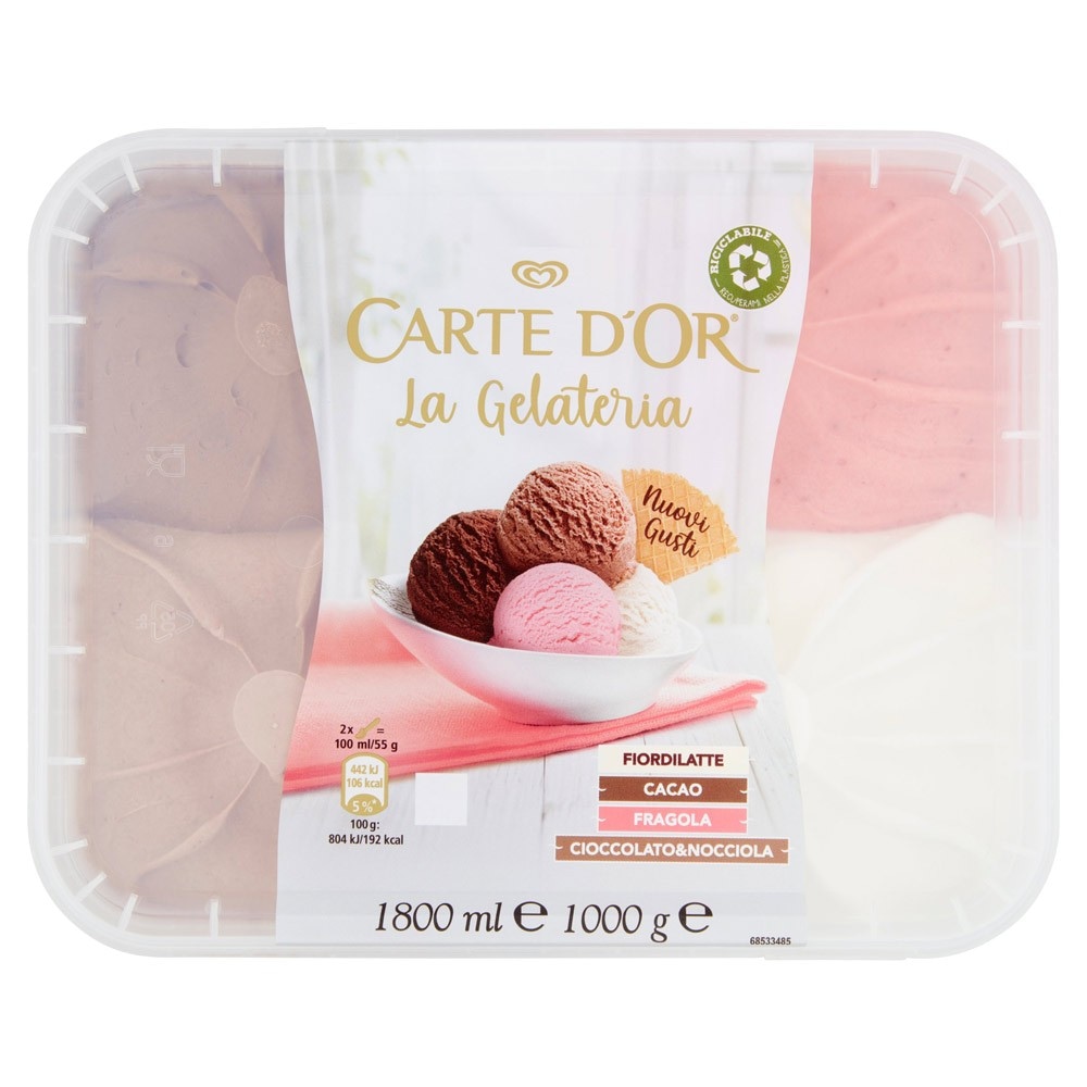 Gelato in vaschetta La Gelateria Carte d'Or kg 1 - Offerta nel negozio Bennet