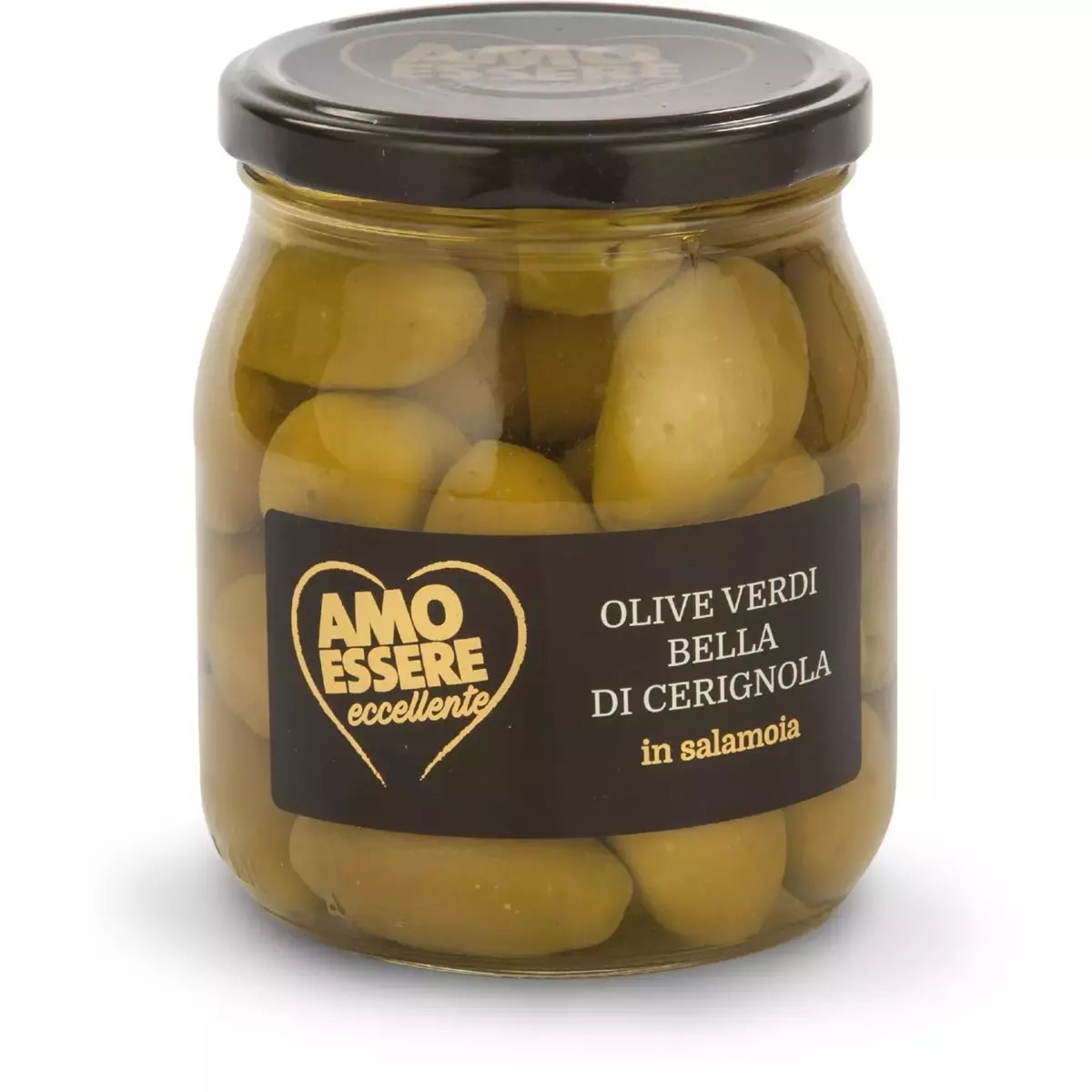 Olive verdi Bella di Cerignola 530 g/ sgocc. 330 g AMO ESSERE in offerta da Eurospin