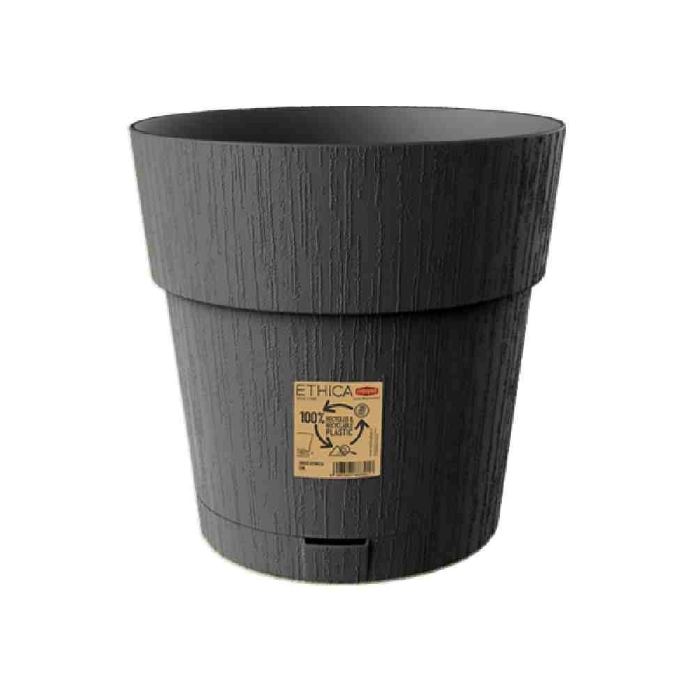 Vaso con riserva d'acqua colore grafite Ø 15 cm STEFANPLAST in offerta da Bennet