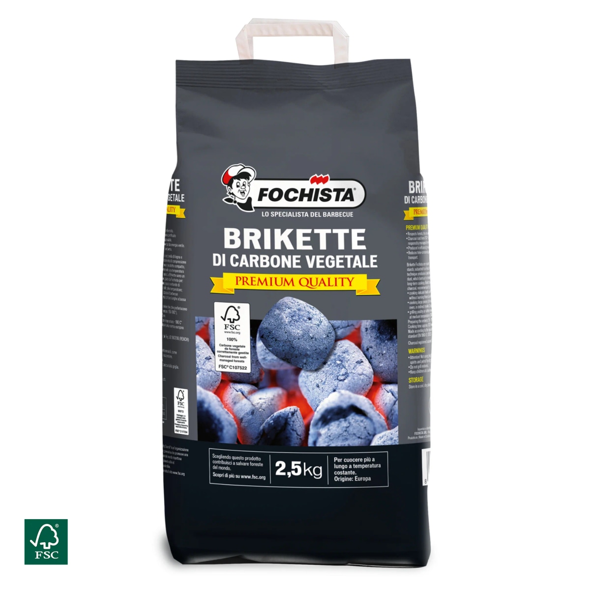 Brikette Fochista 2,5 kg in offerta da Esselunga