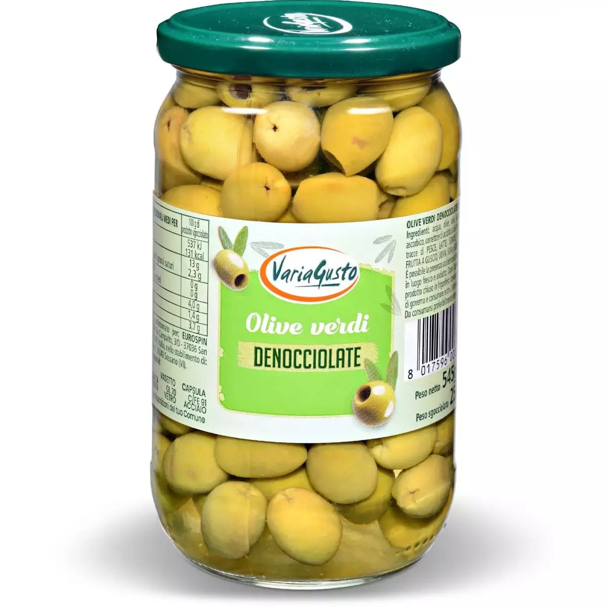 Olive verdi denocciolate 545 g (sgocc. 250 g) Varietusto in offerta da Eurospin