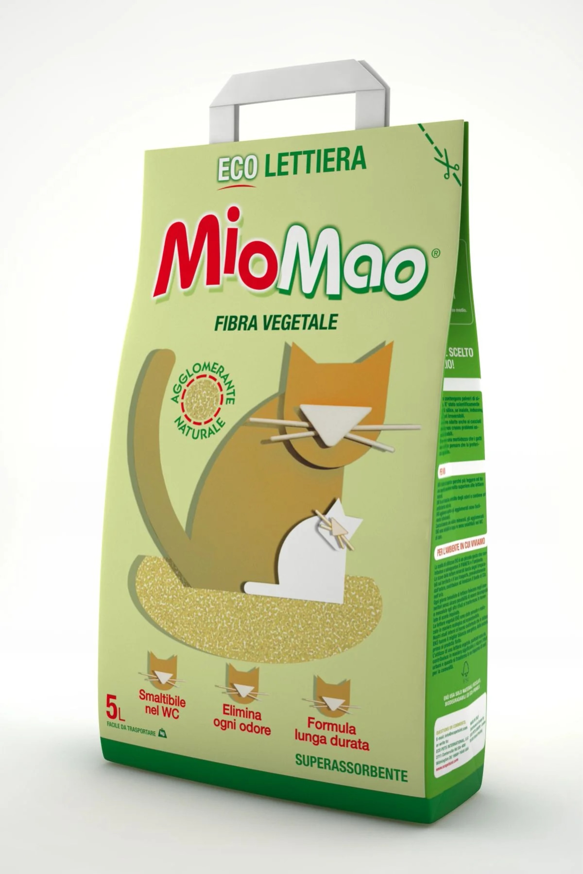 Eco lettiera per gatto Mio Mao fibre vegetali 5 litri in offerta da Il Gigante