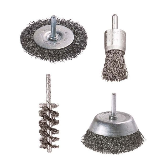 Set 4 spazzole in ferro per trapano in offerta da Il Gigante