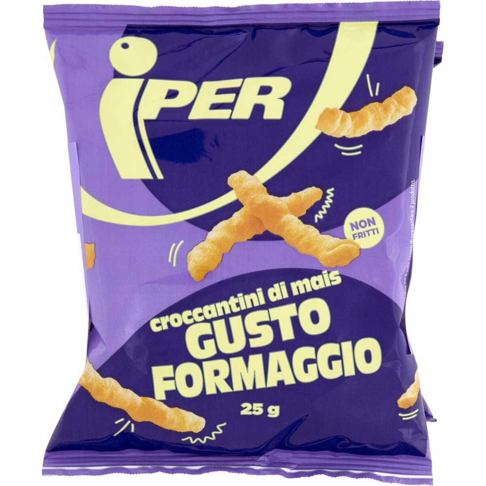 Iper patatine classiche, Mini chips o Croccantini di mais gusto formaggio 25 g x6 in offerta da Iper La grande i