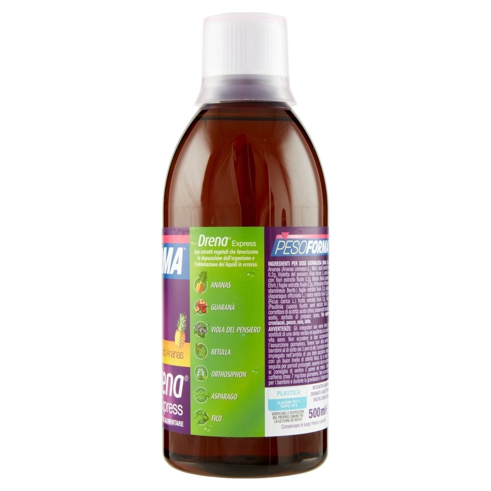 Drenante liquido gusto ananas 500 ml Pesoforma in offerta da Bennet