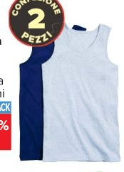 Canottiera in Cotone Biologico 2 PEZZI in offerta da Carrefour