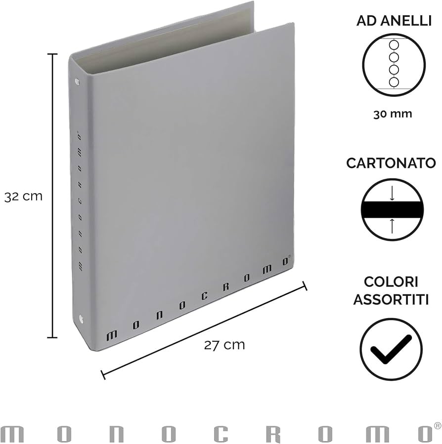 Cartellina ad anelli A4 Monocromo White 4 anelli cm 27x32 in offerta da Coop