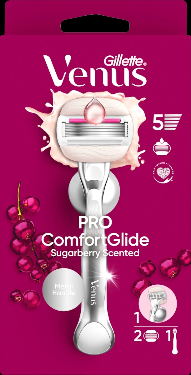 Gillette Venus Pro comfort glide rasoio con testine con gel profumato + 2 testine di ricambio assort. in offerta da Dm