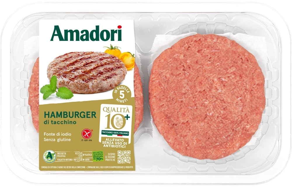 Hamburger di tacchino Amadori 204 g in offerta da Carrefour