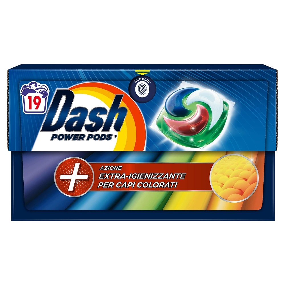 Dash detersivo in capsule per lavatrice conf. da 19 in offerta da Bennet