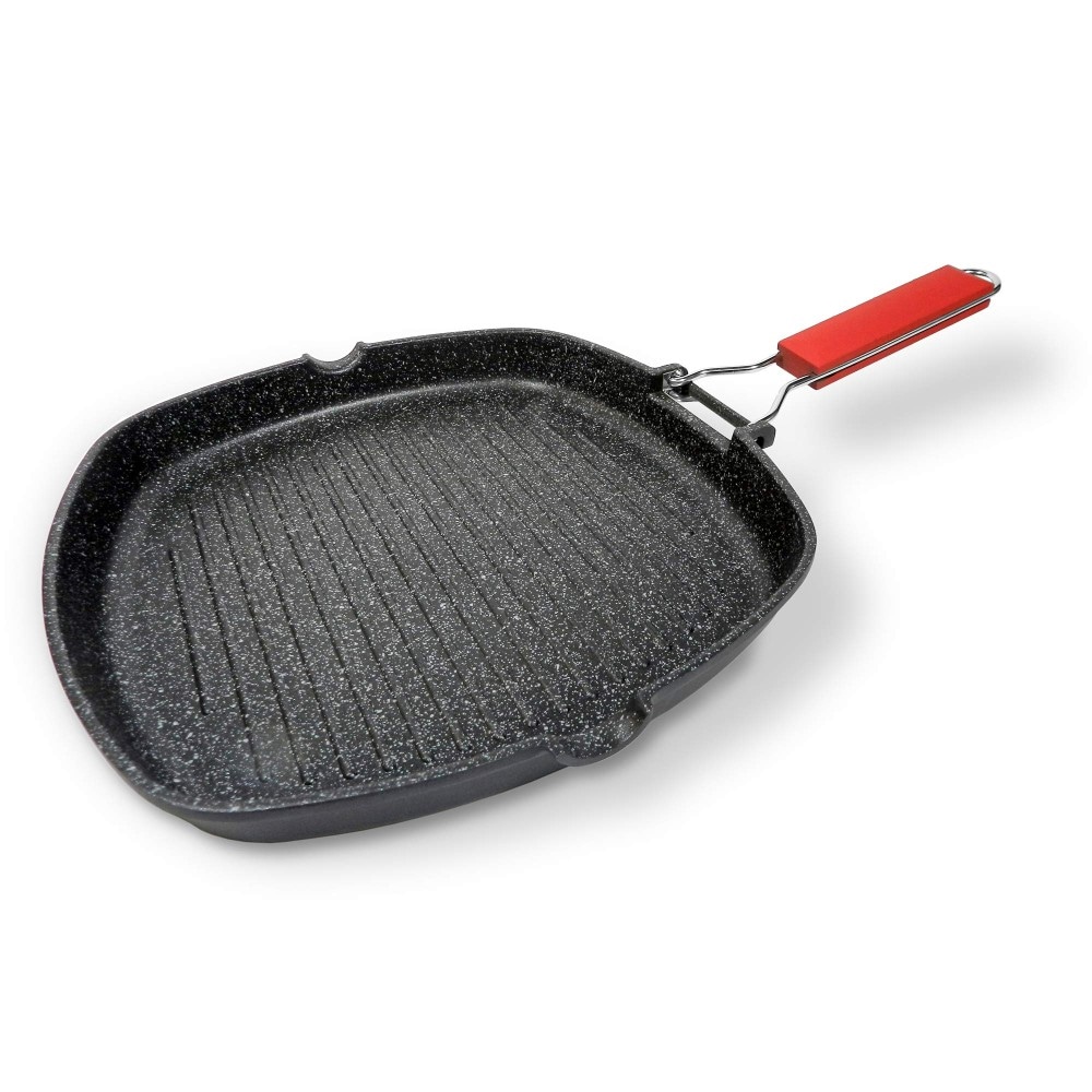Bistecchiera con Manico Pieghevole Moneta 28x28cm in offerta da Carrefour