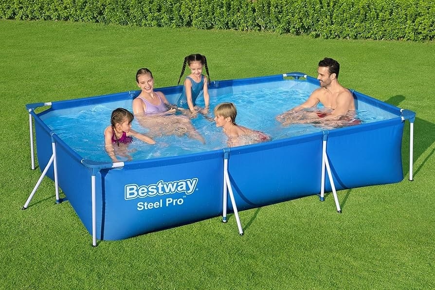 Piscina Steel Pro con Struttura e Pompa Filtrante Bestway - Offerta nel negozio Happy Casa