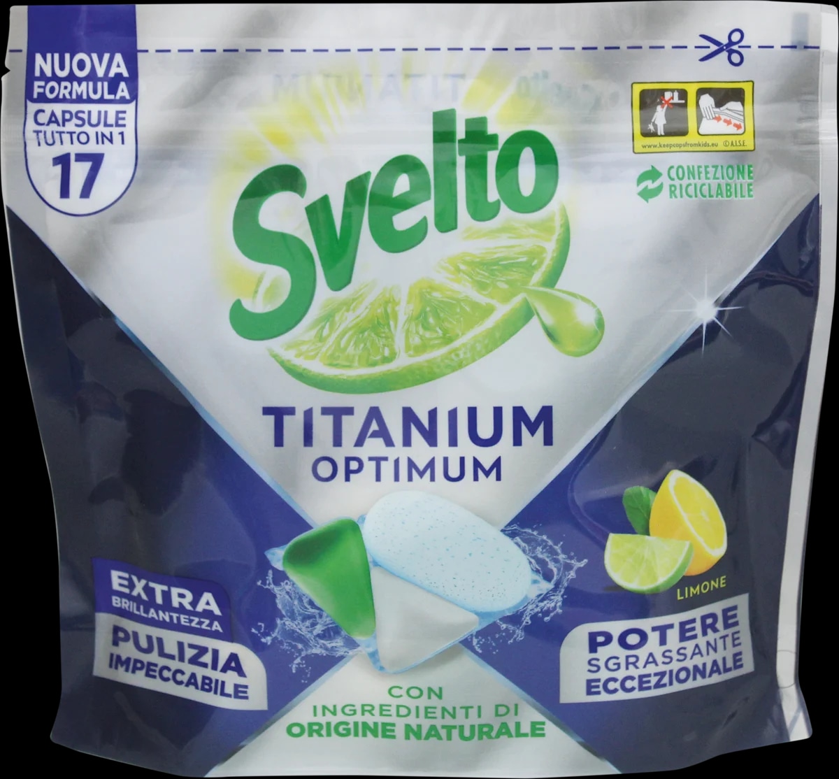 Svelto caps titanium/tabs tutto in 1 17 pz / 25 pz in offerta da Tigota