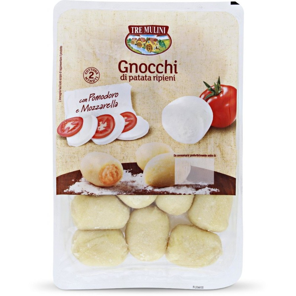 Gnocchi di Patata Ripieni con Pomodoro e Mozzarella 500 g Tre Mulini - Offerta nel negozio Eurospin