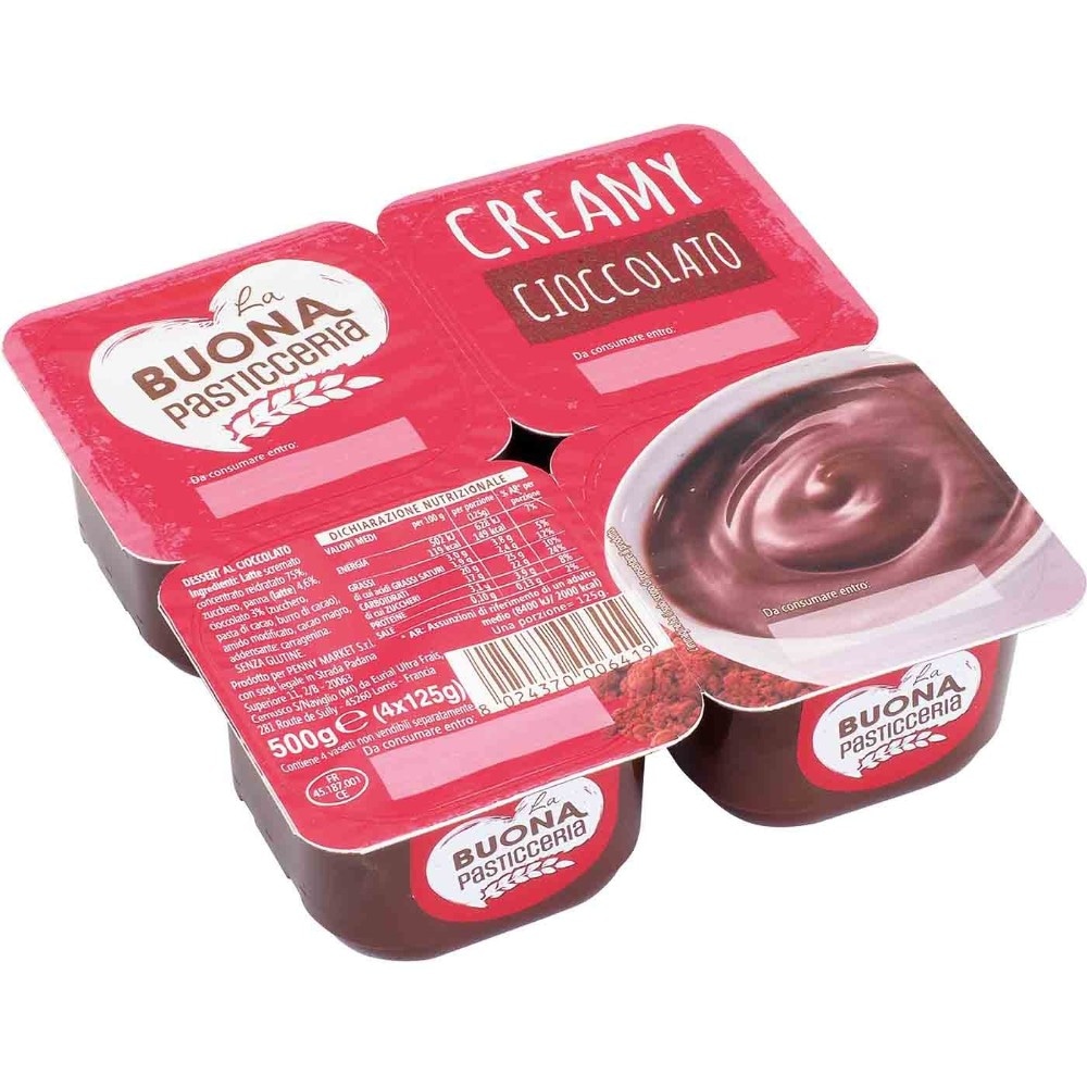 Crema Dessert Vaniglia e Cioccolato 4 x 125 g La Buona Pasticceria - Offerta nel negozio Penny