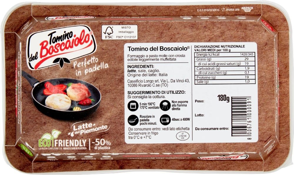 Tomino del Boscaiolo 2x180 g CASEIFICIO LONGO in offerta da Il Gigante