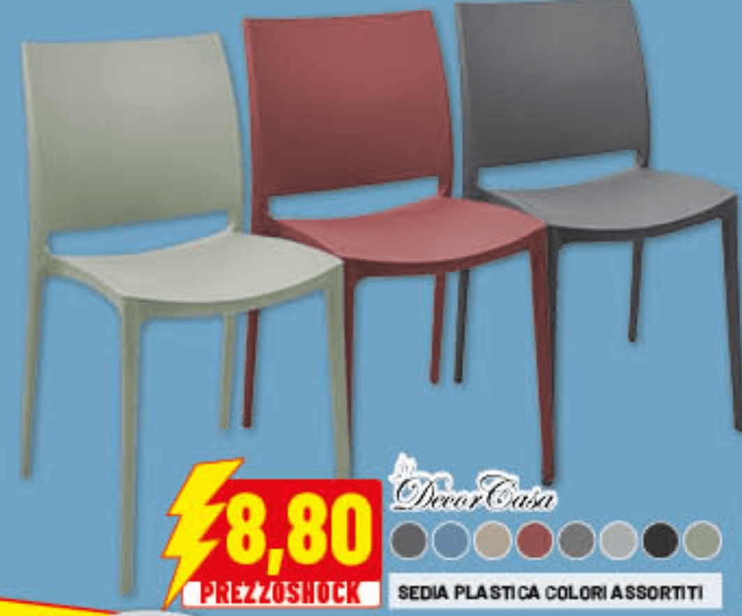 Sedia Plastica Decor Casa - Offerta nel negozio Risparmio Casa