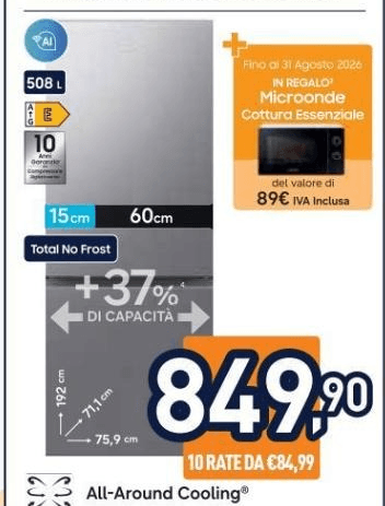Frigorifero Combinato FIrst 75 AI RB50DG602ES9 508 L Samsung in offerta da Unieuro