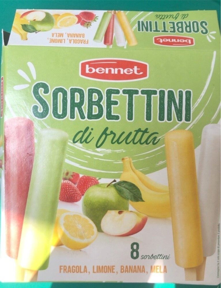 Sorbettini di frutta conf. da 8, g 320 in offerta da Bennet