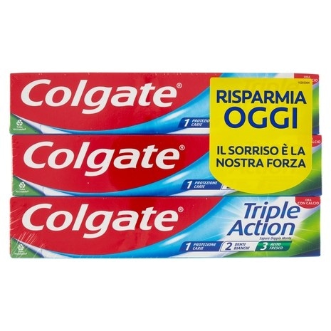 Dentifricio Colgate Maximum Caries, Triple Action o Sbiancante 75 ml x4 in offerta da Iper La grande i