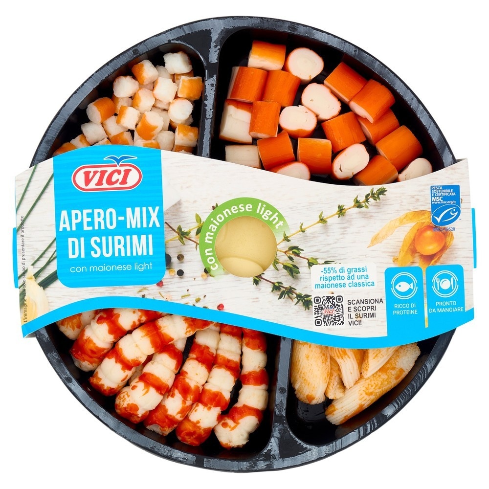Apero-Mix di Surimi con maionese light o Gamberoni di Surimi in Salamoia 330 g / 320 g Vici in offerta da Iper La grande i