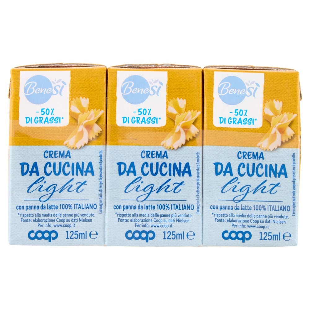 Crema per cucinare Light 3 x 125 ml in offerta da Eurospin