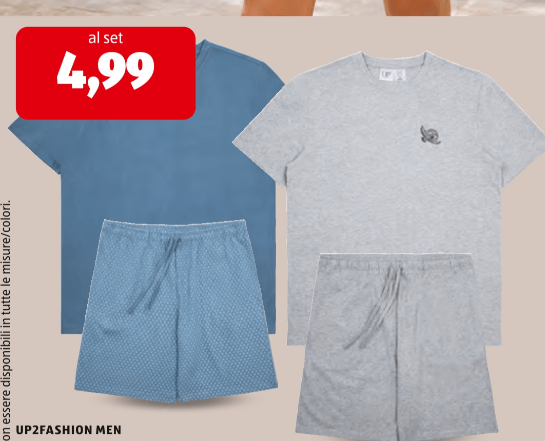 Pigiama corto da uomo Up2Fashion Men in offerta da ALDI
