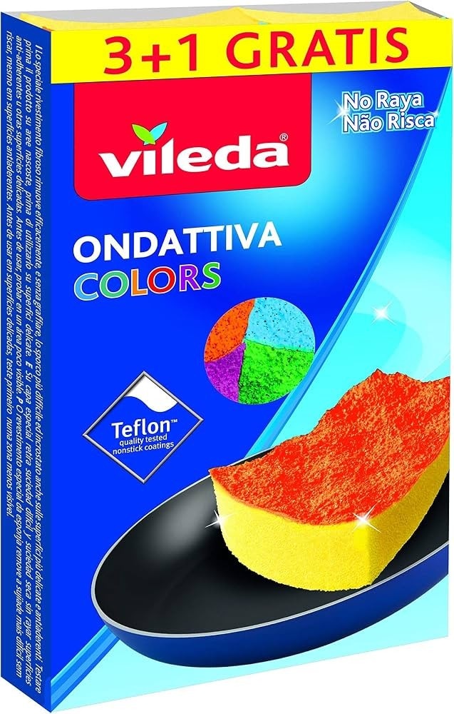 Spugna ondattiva Colors 3 + 1 4 pezzi Vileda in offerta da ALDI