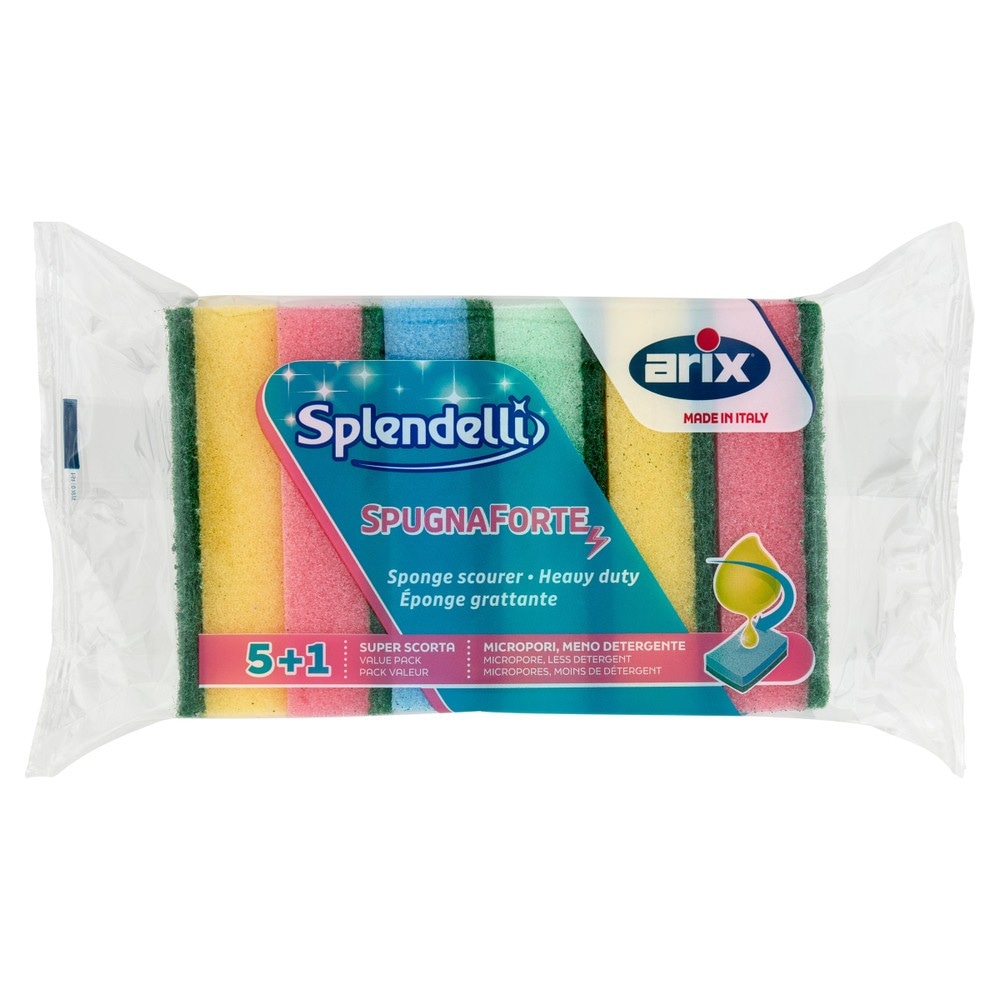 Arix spugne abrasive colorate 5 + 1 omaggio in offerta da Bennet