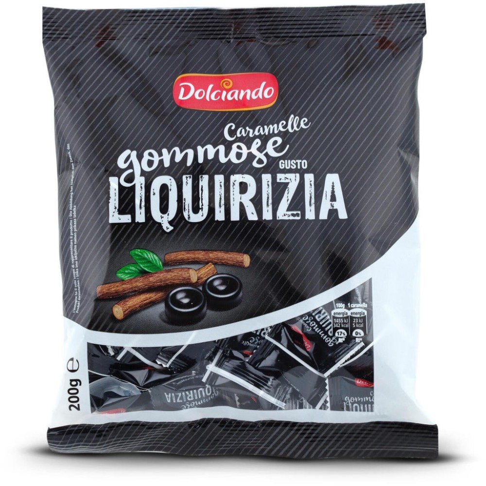 Caramelle gommose gusto liquirizia 200 g Dolciando in offerta da Eurospin