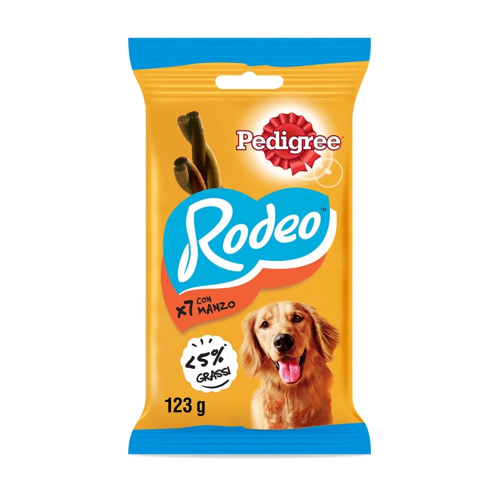 Snack per cani Pedigree Rodeo al manzo 7 pezzi in offerta da MD