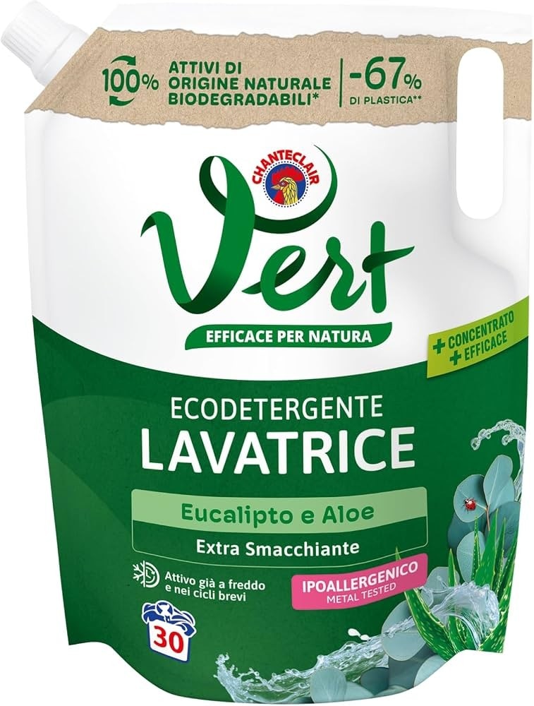 Vert Chanteclair detersivo liquido per lavatrice o ammorbidente ecologici in offerta da Iper La grande i