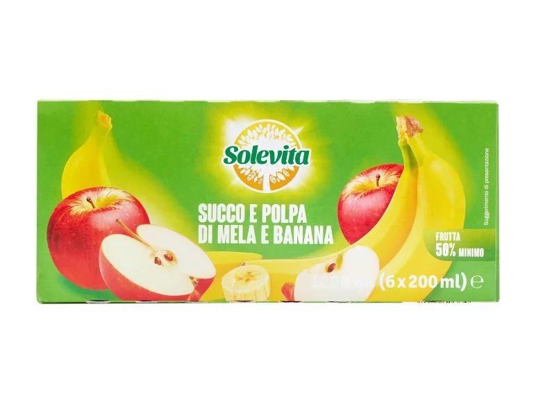 Succo e polpa di mela e banana 6x 200 ml confezione SOLEVIITA - Offerta nel negozio Lidl