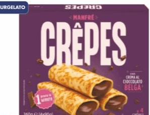 Manfrè crepes al cioccolato g 360 in offerta da MD