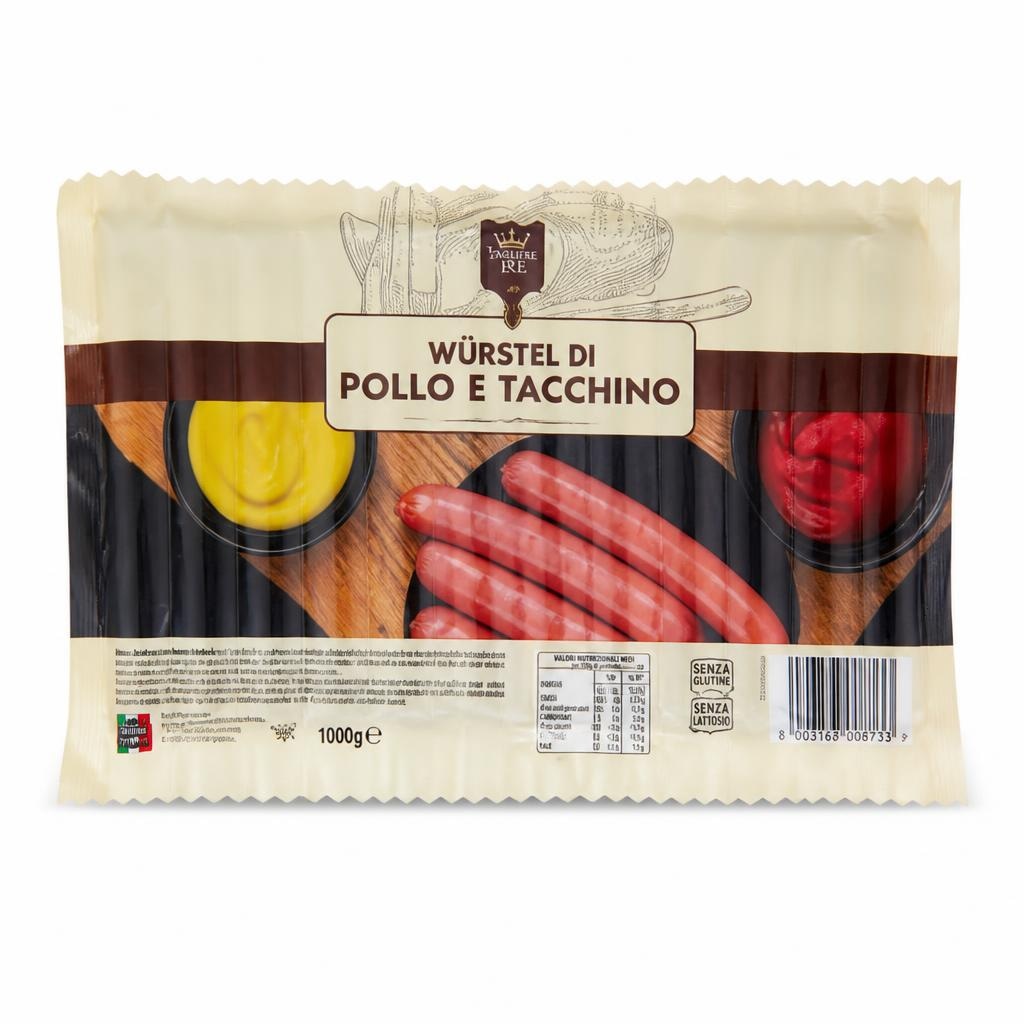 Il Tagliere del Re würstel di pollo e tacchino 1 kg in offerta da ALDI