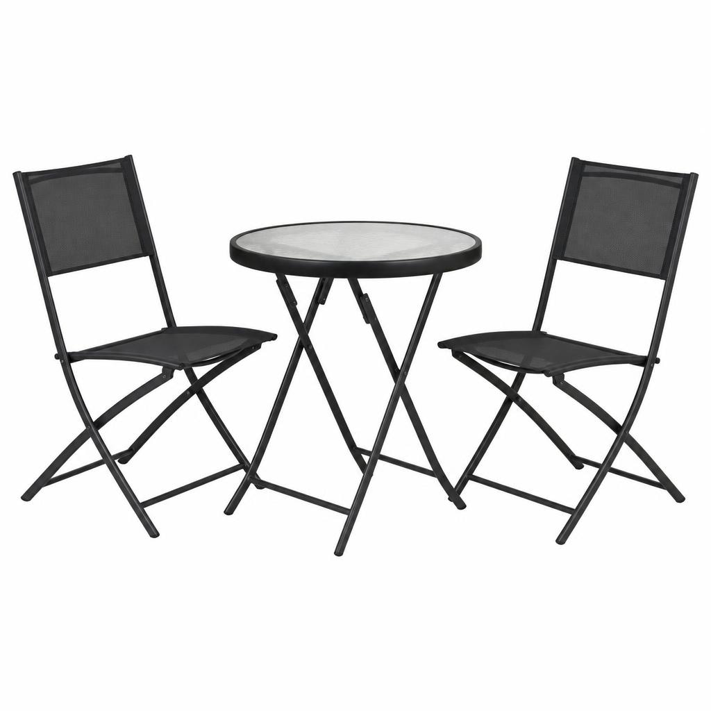 Tavolo con top in vetro e 2 sedie - Offerta nel negozio Happy Casa