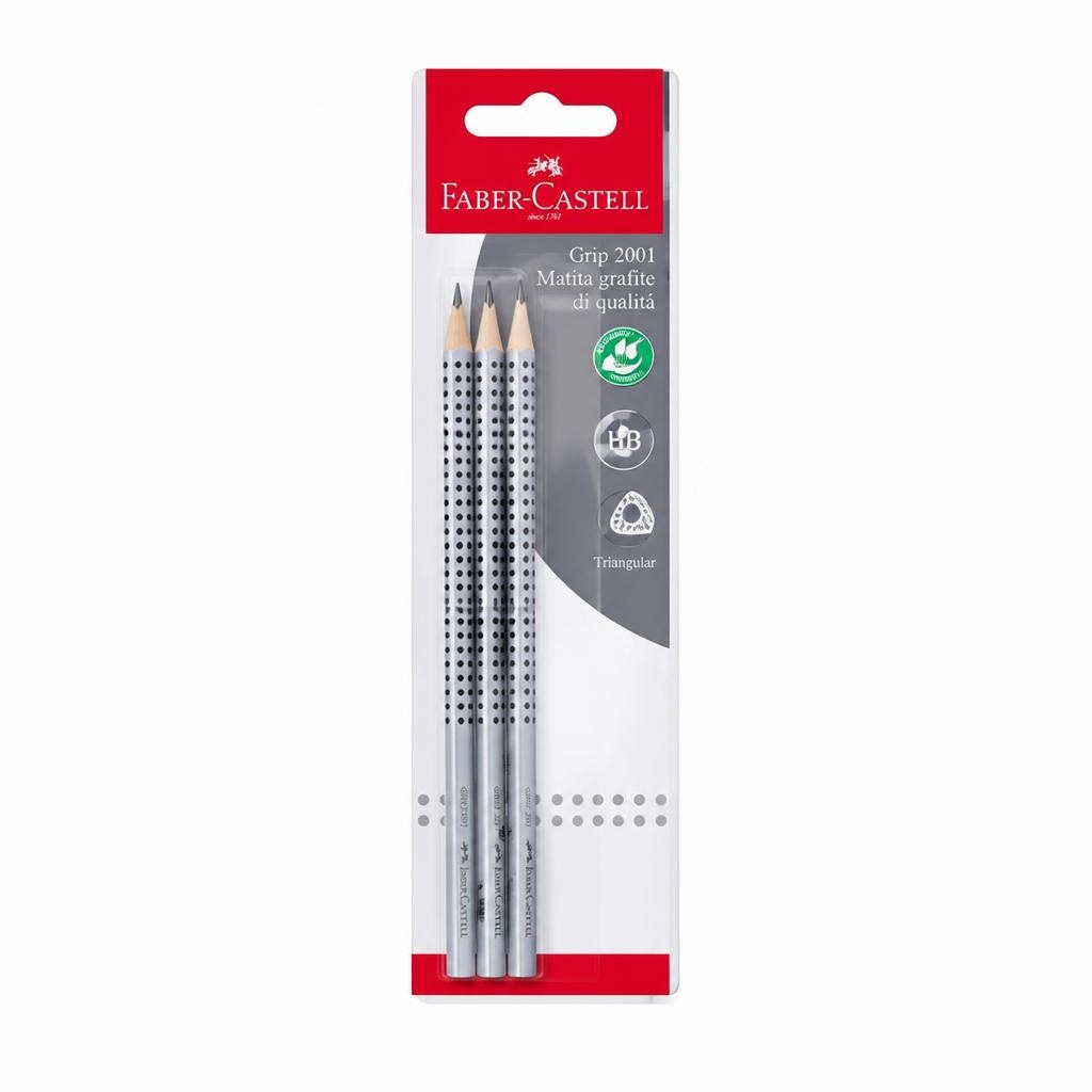Matite ergonomiche HB Grip 2001 3 pezzi FABER-CASTELL in offerta da Esselunga