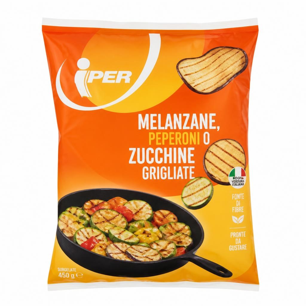 Melanzane, peperoni o zucchine grigliate 450 g Iper - Offerta nel negozio Iper La grande i