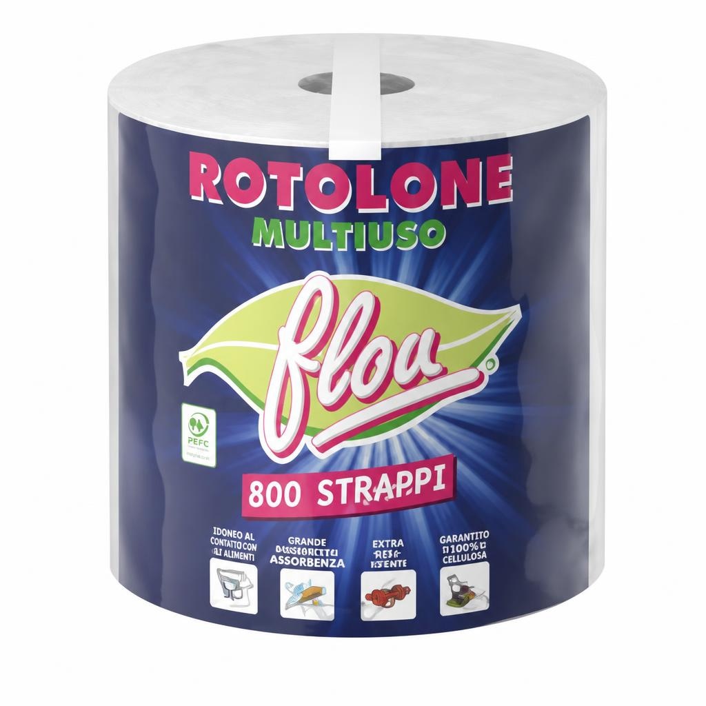Rotolone multiuso Flou 800 strappi in offerta da MD