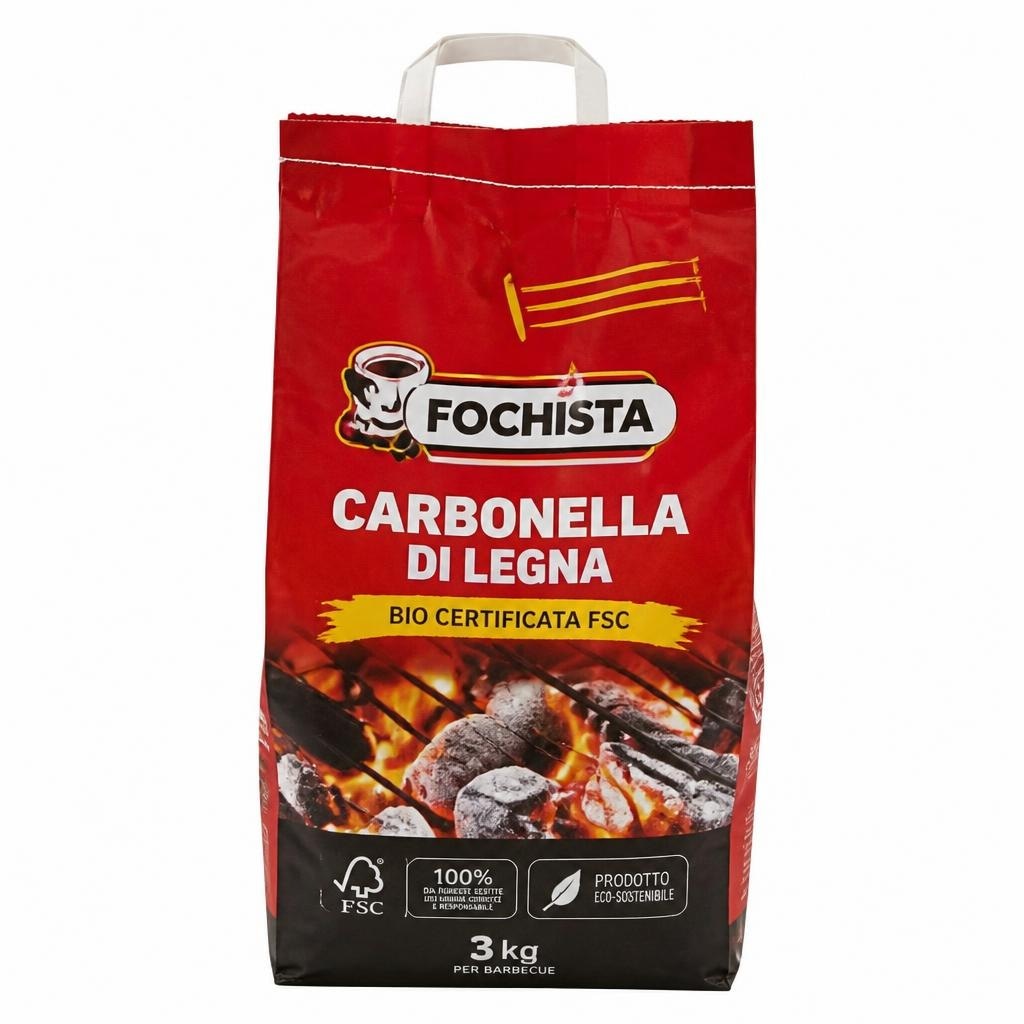 Carbonella bio certificata FSC Fochista 2,5 kg in offerta da Bennet