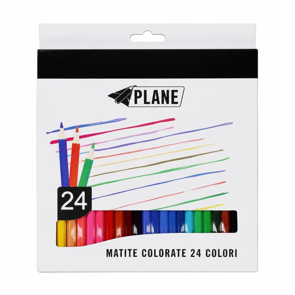 Pastelli colorati Plane 12/24 pezzi in offerta da Risparmio Casa