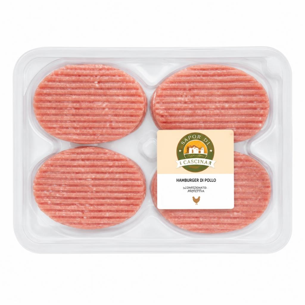 Hamburger di pollo Sapor di Cascina 4 x 100 g = 400 g in offerta da Penny