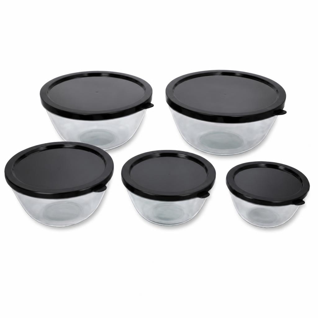 Silvercrest Set ciotole in vetro con coperchio 5 pezzi - Offerta nel negozio Lidl