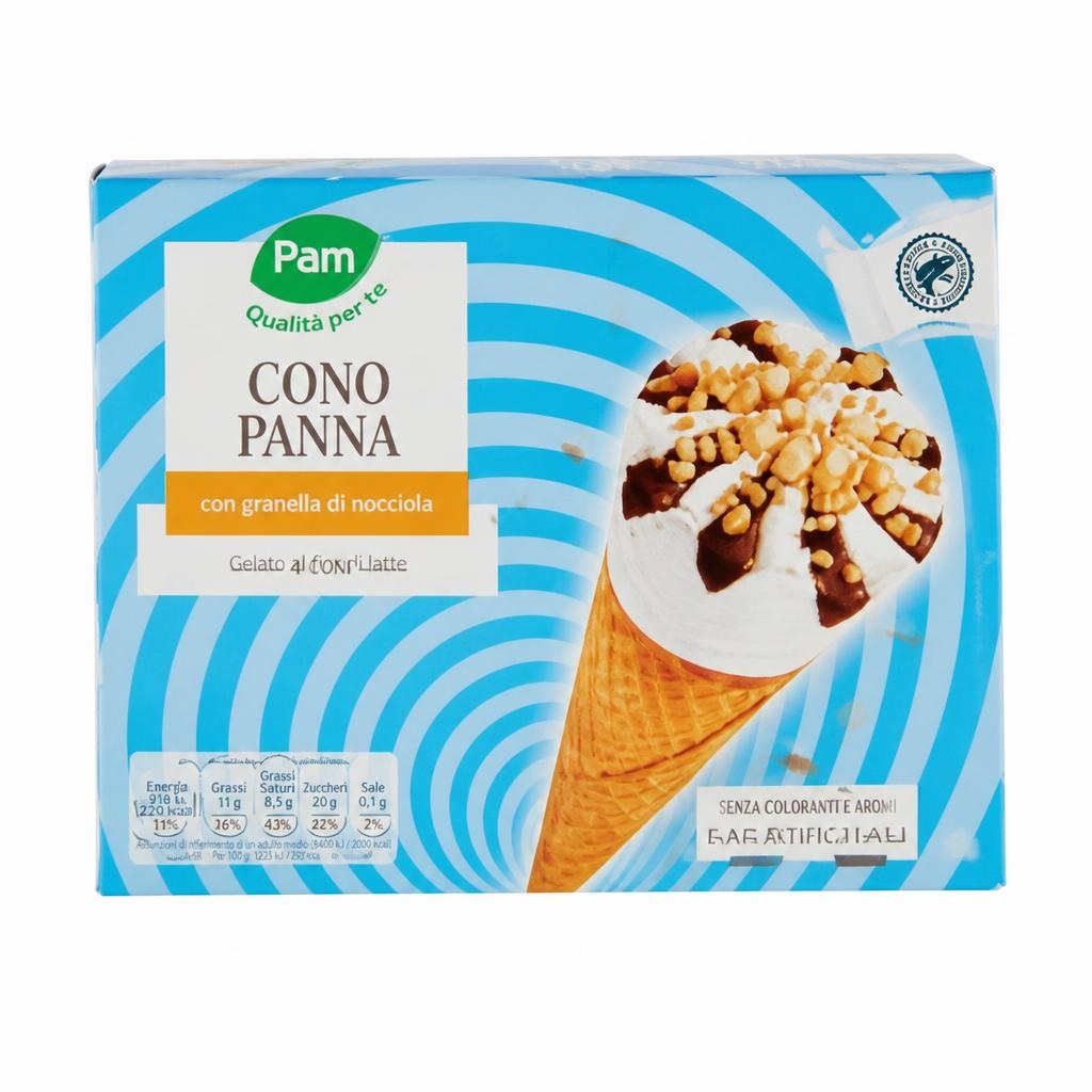 Cono gelato alla panna 6 pezzi, g 450 in offerta da Panorama