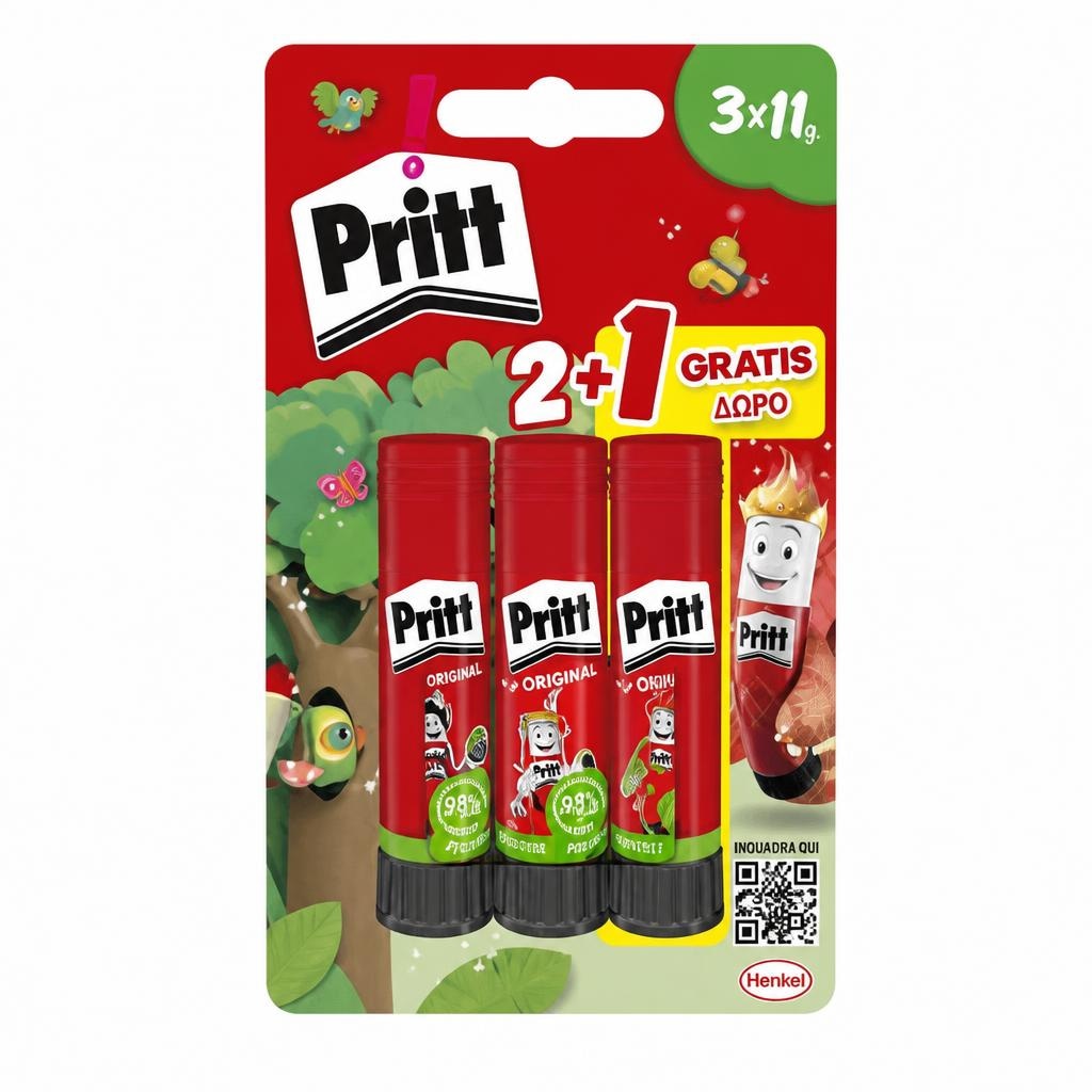 Pritt colla stick mini 3 x 11 g in offerta da Bennet