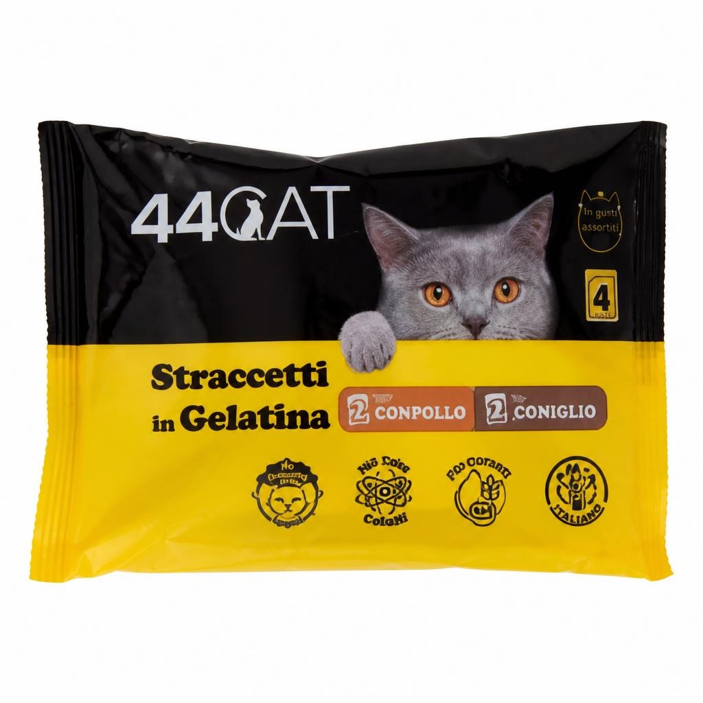 44Cat straccetti gatto 4 x 100 g in offerta da Dpiù