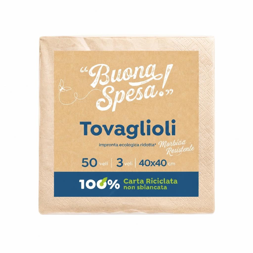 Tovaglioli 50 pezzi, 3 veli, 40x40 cm - Offerta nel negozio MD